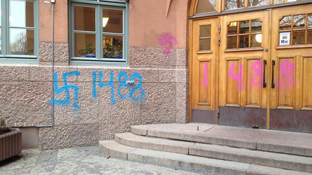 Swastikas on synagogues in Sweden  