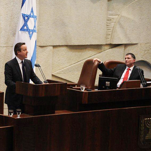 Prime Minister Cameron at the Knesset (Photo: Knesset's Spokesperson)