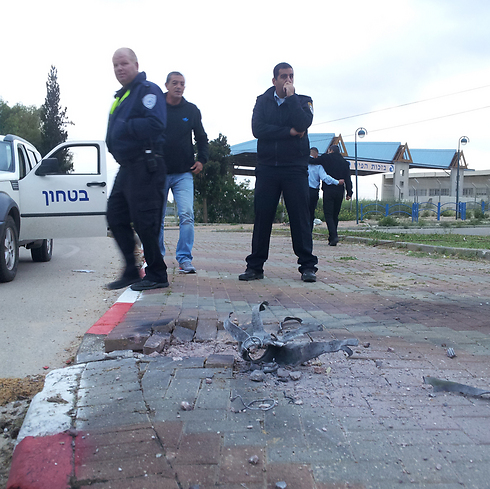 Rocket that fell in Sderot (Photo: Mattan Tzuri)