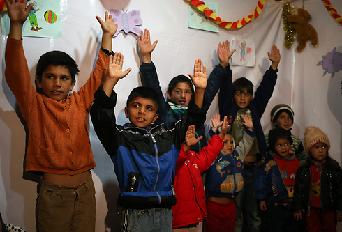 ילדים סורים בבקעא, לבנון (צילום: AP) (צילום: AP)