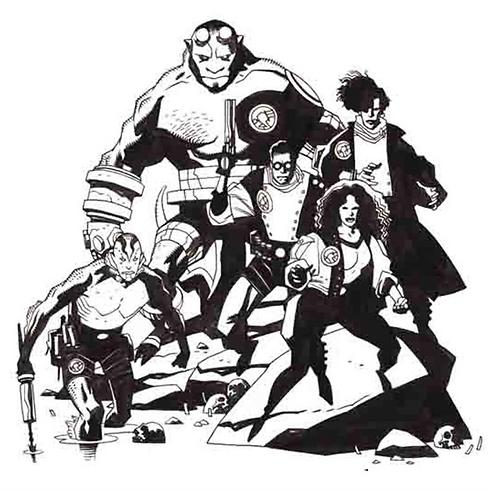 סקיצה ראשונה לקבוצת גיבורי העל שנזנחה על ידי מיניולה (עטיפת הקומיקס) (עטיפת הקומיקס)