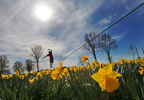 יום אביבי בדיסלדורף (צילום: AP) (צילום: AP)