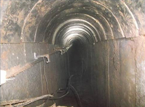 כך זה נראה במנהרה שנחשפה לפני כמה חודשים (צילום: דובר צה"ל) (צילום: דובר צה