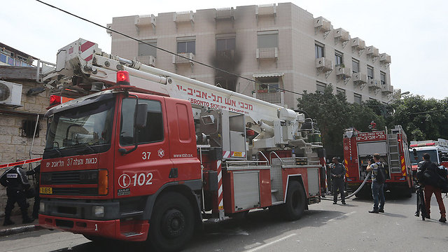 Tel Aviv Fire Department truck (Photo: Yaron Brenner)