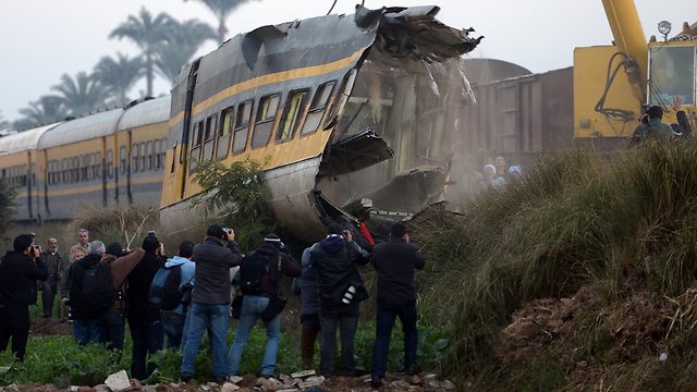 תאונת רכבות קטלנית בינואר 2013 שבה נהרגו 19 חיילים (צילום: AFP) (צילום: AFP)