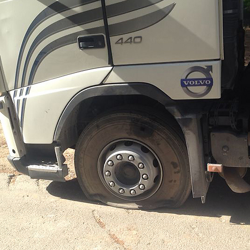 'Price Tag vandalism - slashed tire (Photo: Zayed Artul) (Photo: Zayed Artul)