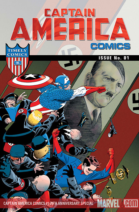 חגיגות שבעים השנה לקפטן אמריקה. קאפ ובאקי בעורף האויב (מתוך הקומיקס) (מתוך הקומיקס)