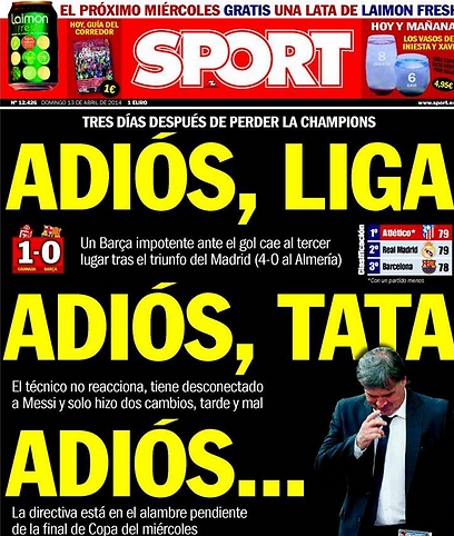 העיתון "ספורט" קורא לטאטה מרטינו להתפטר (sport.es) (sport.es)