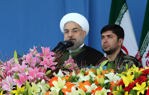 נשיא איראן רוחאני. חוזרים למסלול התנגשות? (צילום: EPA) (צילום: EPA)