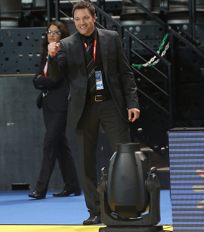 המאמן מרוצה (צילום: אורן אהרוני) (צילום: אורן אהרוני)