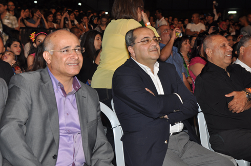 MK Ahmed Tibi (right) was also at the concert (Photo: George Ginsberg) (Photo: George Ginsberg)