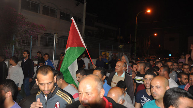 Protestors in Fureidis (Photo: George Ginzburg)