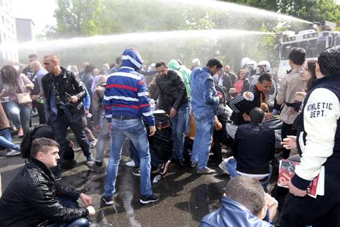 אזור ההפגנה באנדרלכט (צילום: AFP) (צילום: AFP)