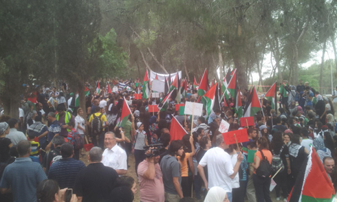 10,000 Israel-Arabs attend protest (Photo: Mohammad Shinawi)