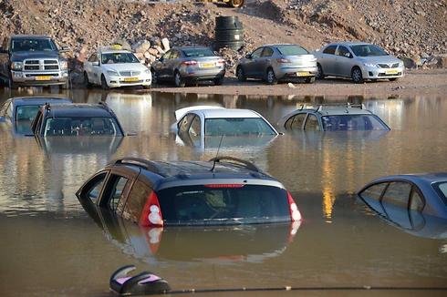 Cars parked near an Egyptian border crossing on Friday. (Photo: Yair Shagai) (Photo: Yair Shagai)