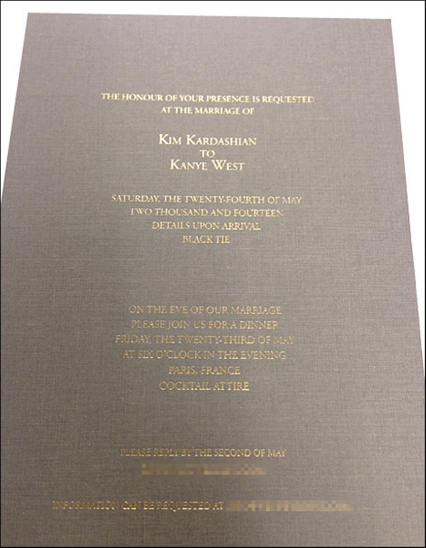 ההזמנה לאירוע השנה (צילום: אינסטגרם)