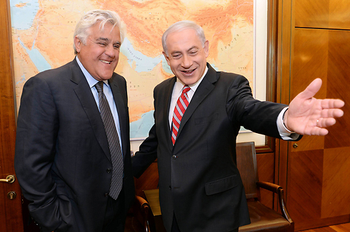 Leno with Prime Minister Netanyahu (Photo: AP)