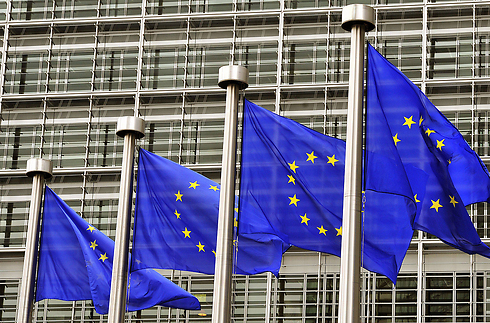 EU flags flying at the European parliament in Brussels (Photo: AFP) (Photo: AFP)