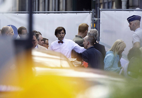 Belgium Prime Minister Elio Di Rupo at the scene after the attack (Photo: AFP)