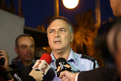 Danino speaking to journalists, refuses to respond to accusations (Photo: Ofer Amram)
