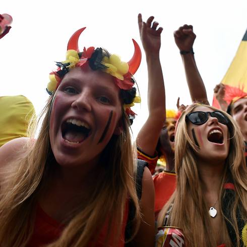 אוהדות נבחרת בלגיה (צילום: AFP) (צילום: AFP)