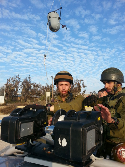 IDF soldiers operating the Hawk Eye (Photo: Courtesy of Shilat)