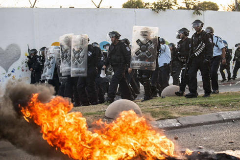 העימותים אחר הצהריים בצומת ערערה (צילום: AFP) (צילום: AFP)