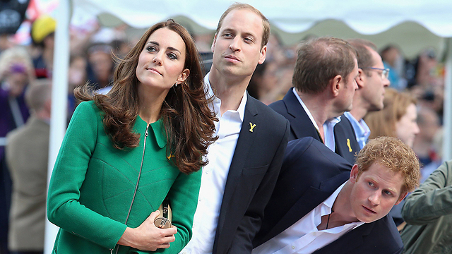 William & Kate with Harry (Photo: AP)