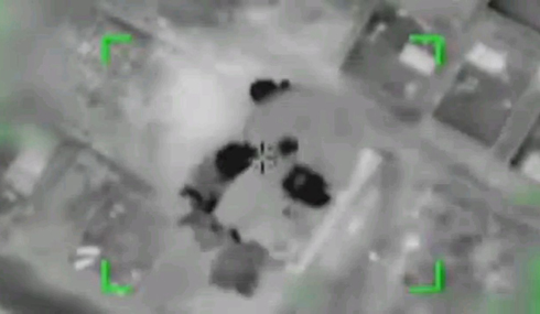 תקיפת ביתו של בכיר בחמאס ברצועה             (צילום: דובר צה"ל) (צילום: דובר צה