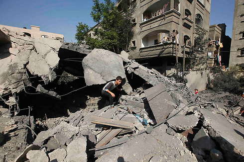 The rubble of a building following an IAF strike in Gaza (Photo: Reuters) (Photo: Reuters)