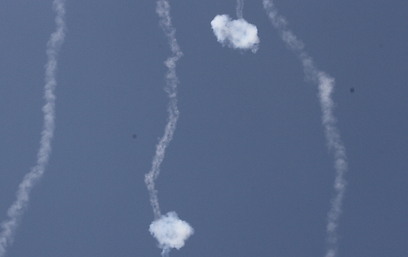 Rockets intercepted (Photo: Ido Erez)