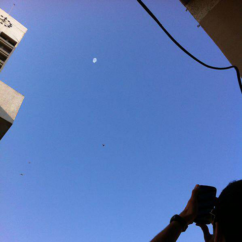 היירוט מעל תל אביב, הבוקר (צילום: רועי ענתבי) (צילום: רועי ענתבי)