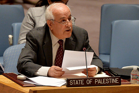 Palestinian ambassador to the UN Riyad Mansour at the UN Security Council (Photo: EPA) (Photo: EPA)