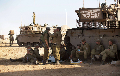 Armored Corps soldiers on the Gaza border (Photo: AFP)