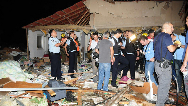 הרס עצום בבית בבאר שבע (צילום: הרצל יוסף) (צילום: הרצל יוסף)