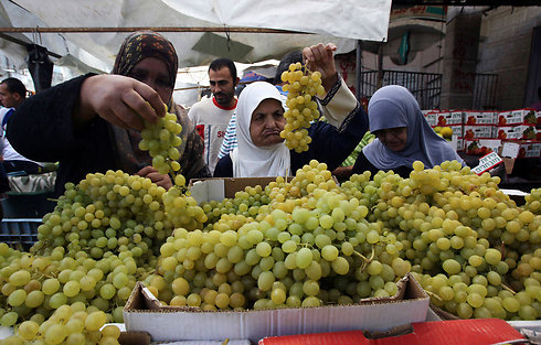 Palestinians at market (Photo: Reuters)