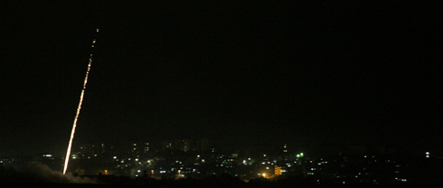 Rocket fire on Israel (Photo: Ido Erez)