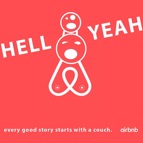 הבדיחות על לוגו Airbnb, יולי 2014 ( ) ( )