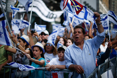 הפגנת תמיכה בישראל בטיימס סקוור בניו יורק השבוע (צילום: רויטרס) (צילום: רויטרס)