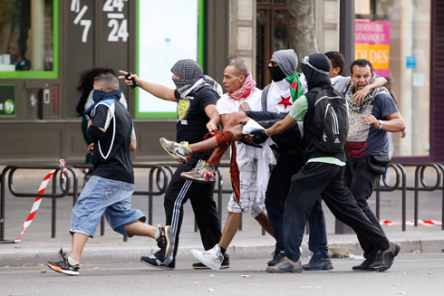 Anti-Israel protestors in Paris this summer (Photo: AFP)