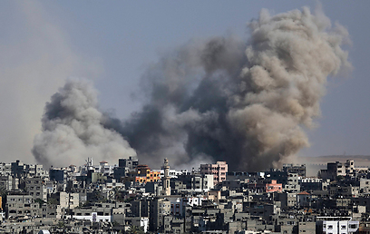 Smoke rising over Gaza after an IAF strike (Photo: AP) (Photo: AP)