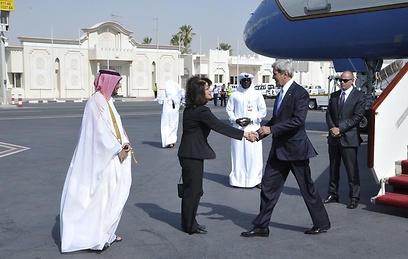 John Kerry being welcomed to Doha in June (Photo: State Department) (Photo: US State Department)