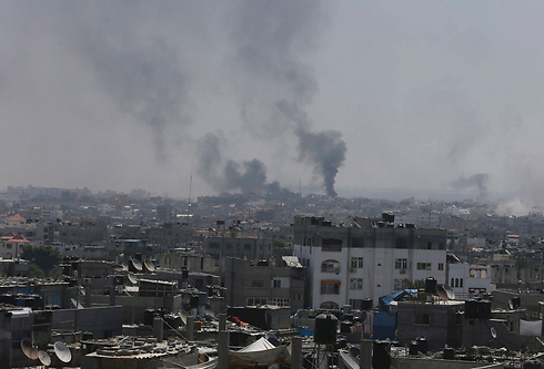 Soot clouds over Rafah (Reuters)