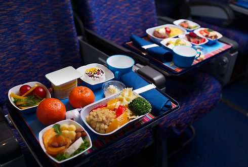 האוכל במטוס. הטייסים לא אוכלים אותו דבר (צילום: shutterstock)