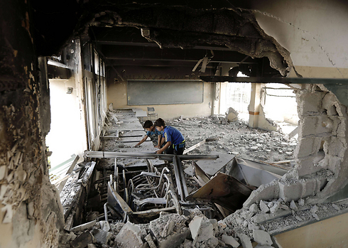 Destruction in Saja'iyya after last summer's Gaza war (Photo: AFP)
