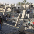 A destroyed home in Gaza