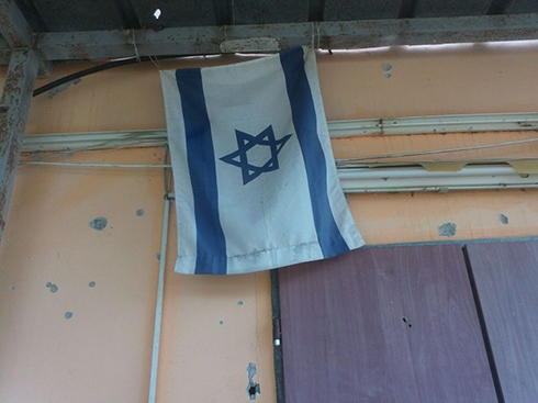 'The flag is our Iron Dome' (Photo: Silviya Orshchovsky)