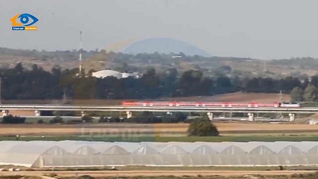 The Israeli train as seen from the Gaza Strip 