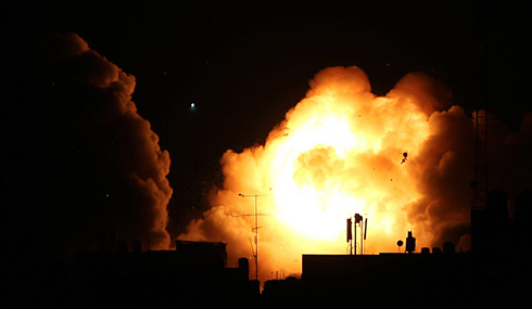 IAF strike on Gaza on Friday night (Photo: EPA) (Photo: EPA)