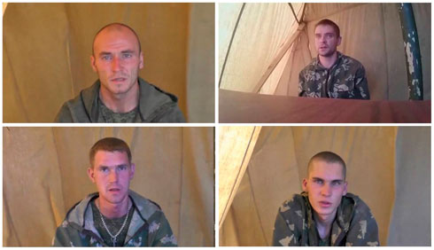 ארבעה מהחיילים הרוסים שנפלו בשבי באוקראינה (צילום: רויטרס) (צילום: רויטרס)